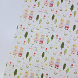 Friendly Rabbit Cat Patterned 40s Fabric made in Korea by the Yard 36" x 58" or 90 x 145cm