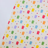 イチゴクマウサギ柄 40 年代生地 韓国製 ヤード単位 36" x 58" または 90 x 145cm