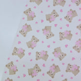 草莓熊兔圖案 40 年代韓國原廠製造面料 36 英寸 x 58 英寸或 90 x 145 厘米