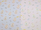 Ribbon Rabbit Bunny Patterned 40s Fabric made in Korea by the Yard 36" x 58" or 90 x 145cm