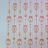Ribbon Teddy bear Pink Stripe Patterned 40s Fabric made in Korea by the Yard 36" x 58" or 90 x 145cm