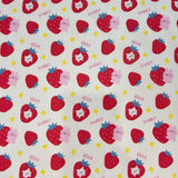 イチゴクマウサギ柄 40 年代生地 韓国製 ヤード単位 36" x 58" または 90 x 145cm