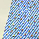 Cute Teddy bear Rabbit Blue Stripe Patterned 40s Fabric made in Korea by the Yard 36" x 58" or 90 x 145cm