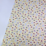 White Dog Puppy Patterned 40s Fabric made in Korea by the Yard 36" x 58" or 90 x 145cm