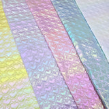 ホログラム ラブ ハート柄 ポリエステル キルティング ヌビ生地 韓国製 半ヤード 18" x 58" または 45 x 145cm