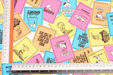 Snoopy Peanuts 75th Anniversary Snoopy Card Oxford Fabric printed in Japan by the Half Yard