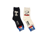 5 Pairs Snoopy Peanuts Dog Patterned Half Crew Socks Women's Socks made in Korea