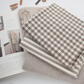 格紋格子條紋純色紫羅蘭 Biowash 面料韓國印花 36 英寸 x 62 英寸 90 厘米 x 160 厘米按碼