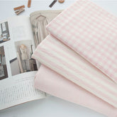 格紋格子條紋純色紫羅蘭 Biowash 面料韓國印花 36 英寸 x 62 英寸 90 厘米 x 160 厘米按碼