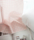 格紋格子條紋純色紫羅蘭 Biowash 面料韓國印花 36 英寸 x 62 英寸 90 厘米 x 160 厘米按碼