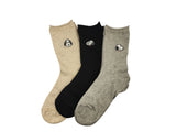 3 Pairs of Snoopy Face Socks Half-Crew Non-Binding Socks Women's Sock