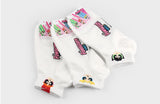 3 Pairs of Powerpuff Girls Mini Logo Socks Ankle Socks Women's Socks