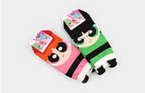 3 Pairs of Powerpuff Girls Full Power Socks Ankle Socks Women's Socks