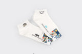 6 Pairs of Crayon Shinchan Mini Logo Socks Ankle Socks Women's Socks