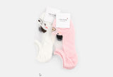 動物の顔柄シースルーノーショーソックス6足セット レディースソックス