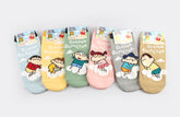 6 Pairs of Crayon Shinchan Sleeping on Cloud Socks Ankle Socks Women's Socks