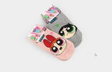 3 Pairs of Powerpuff Girls Face Socks Ankle Socks Women's Socks