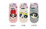 3 Pairs of Powerpuff Girls Face Socks Ankle Socks Women's Socks