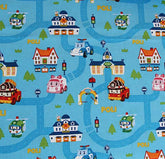 Robocar Poli Roy Amber Helly Korean Animation Character Fabric made in Korea, Cars, Kids by the Half Yard