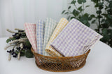 Lace Embroidery Check Gingham Patterned Fabric made in Korea by the Half Yard 45 x 150cm or 18" x 57"