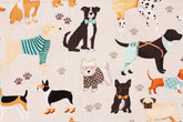Animal) Dog, Puppy Patterned Fabric, Clothworks, by Half Yard