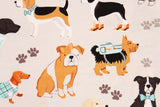 Animal) Dog, Puppy Patterned Fabric, Clothworks, by Half Yard
