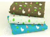 Animal Sheep Alpaca lama patterned Fabric made in Korea by the Half Yard