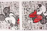 Disney Mickey, Minnie Mouse Character Fabric made in Korea / 50cmX110cm by the Panel