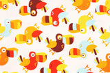 Toucan printed Fabric by the Half Yard