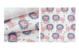 Pink Lion Patterned Fabric made in Korea by the Half Yard Oxford