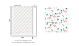 トロピカルフラミンゴ柄コットンリネン生地 韓国製 18インチ×56インチ 半ヤード