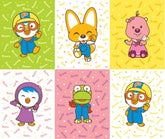 Penguin Pororo, Crong, Eddy, Loopy, Petty Korean Anime Character Fabric made in Korea by the Panel