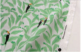 Tropical Toucan patterned Fabric made in Korea by the Half Yard