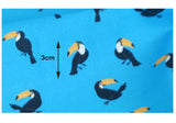 Toucan patterned Fabric made in Korea by the Half Yard