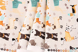 Animal) Dog, Puppy Patterned Fabric, Clothworks, by Half Yard