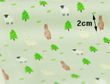 Animal Sheep Alpaca lama patterned Fabric made in Korea by the Half Yard