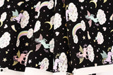 Unicorn, Rainbow and Star Fabric made in Japan Half Yard 45cm by 108cm or 18" by 43"
