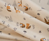 韓国製のアライグマ柄生地(半ヤード単位)