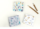 Winter Forest Animals Reindeer Patterned Fabric made in Korea by the Half Yard