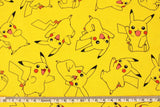 Pocket Monster, Pokemon, Pikachu Character Fabric made in Korea by the Half Yard