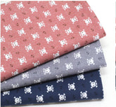 韓国製のかわいいスカルプリント生地(半ヤード)