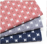 韓国製のかわいいスカルプリント生地(半ヤード)