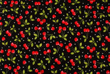 Cherry printed Fabric Fruit Basket fabric by the Half Yard