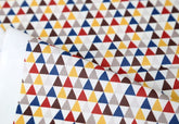 Colorful Triangle Patterned Fabric, Cute, Kids, Sewing, Quilt made in Korea by Half Yard DTP(Digital Textile Printing) Method