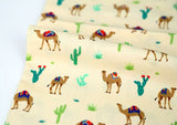 Camel Cactus patterned Fabric made in Korea by Half Yard Digital Textile Printing