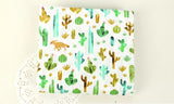 Desert Fox Cactus Patterned Fabric made in Korea by Half Yard DTP(Digital Textile Printing) Method