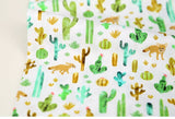 Desert Fox Cactus Patterned Fabric made in Korea by Half Yard DTP(Digital Textile Printing) Method