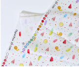 Popsicle Fruits Patterned Fabric made in Korea by the Half Yard