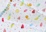 Popsicle Fruits Patterned Fabric made in Korea by the Half Yard