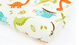 Kawaii Dinosaurs printed Korean Fabric by the Half Yard Oxford